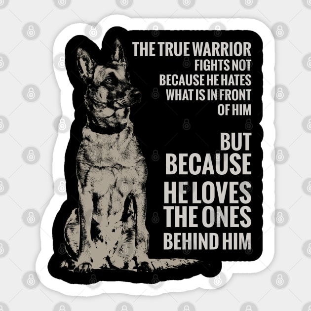 Malinois  - Belgian shepherd - Mechelaar Sticker by Nartissima